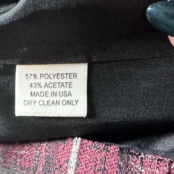 NWT women’s ELENE CASSIS metallic geometric pattern 3/4 sleeve dress size 12 - Picture 7 of 7